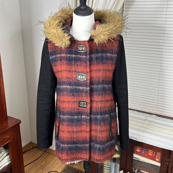 ELEVENSES Anthropologie Berwick Wool Blend Swing Coat Size Medium - Picture 3 of 10